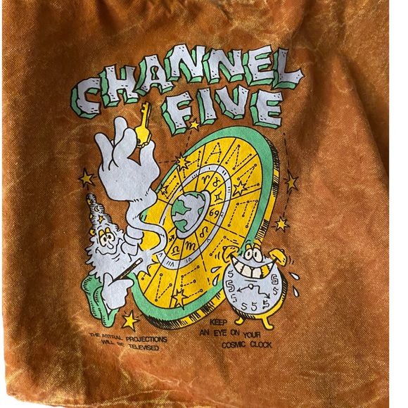 Channel 5 Merch Orange Zippered Tote Bag - Picture 2 of 5